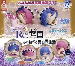 画像1: おねむたん Re:ゼロから始める異世界生活 レム＆ラムVer.（再販）（１１月）【カプセルトイ　ガチャガチャ　ガチャポン】＋正規台紙１枚