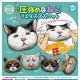 圧強めなねこ フェイスマスコット（１１月）【カプセルトイ　ガチャガチャ　ガチャポン】＋正規台紙１枚