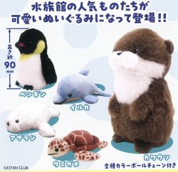 画像1: 水族館のいきもの　ぬいぐるみ（１２月）【カプセルトイ　ガチャガチャ　ガチャポン】＋正規台紙１枚