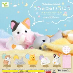 画像1: うちのコのいちにち－タオルケットだいすき－（２月）４０個入り【３００円カプセルトイ　エール】＋正規台紙