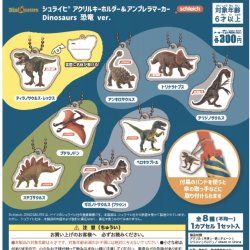 画像1: 【再販】シュライヒ　アクリルキーホルダー&アンブレラマーカー　恐竜　DINOSAURS ver.（６月）【◇３００円カプセルトイ　４０個入り　セイユー】＋正規台紙