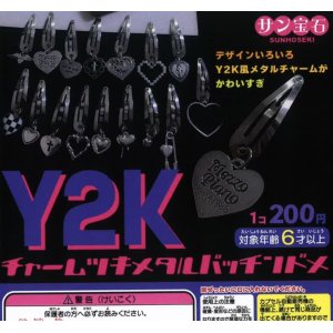 画像: Ｙ２Ｋチャームつき　メタルぱっちんどめ（３月）【２００円カプセルトイ　５０個入り　サン宝石】＋正規台紙