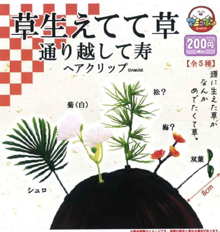 画像1: 草生えてて草通り越して寿（１２月）【カプセルトイ　ガチャガチャ　ガチャポン】＋正規台紙１枚