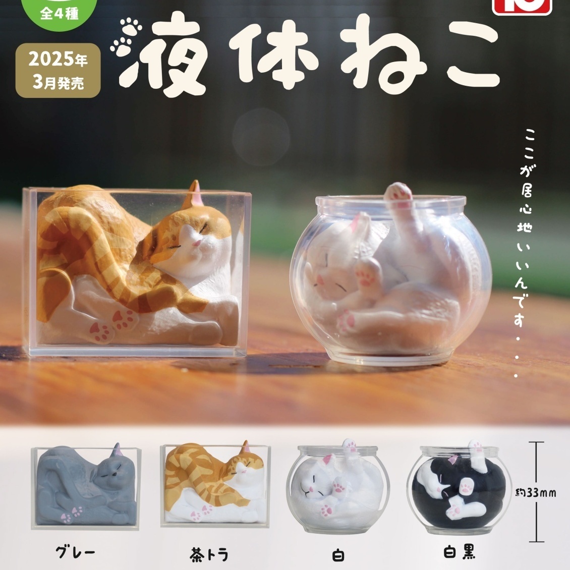 画像1: 液体ねこ（３月）３０個入り【４００円カプセルトイ　トイズキャビン】＋正規台紙