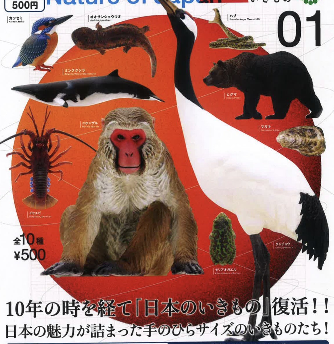 画像1: NATURE OF JAPAN 日本のいきもの１（４月）【☆５００円カプセルトイ　２０個入り　いきもん】＋正規台紙